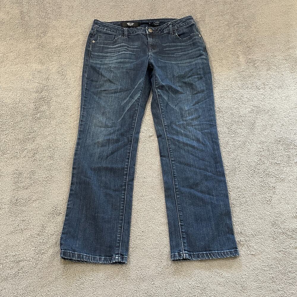 Simply Vera Vera Wang Capri Dark Wash Stretch Denim Cropped Jeans Women's Size 8